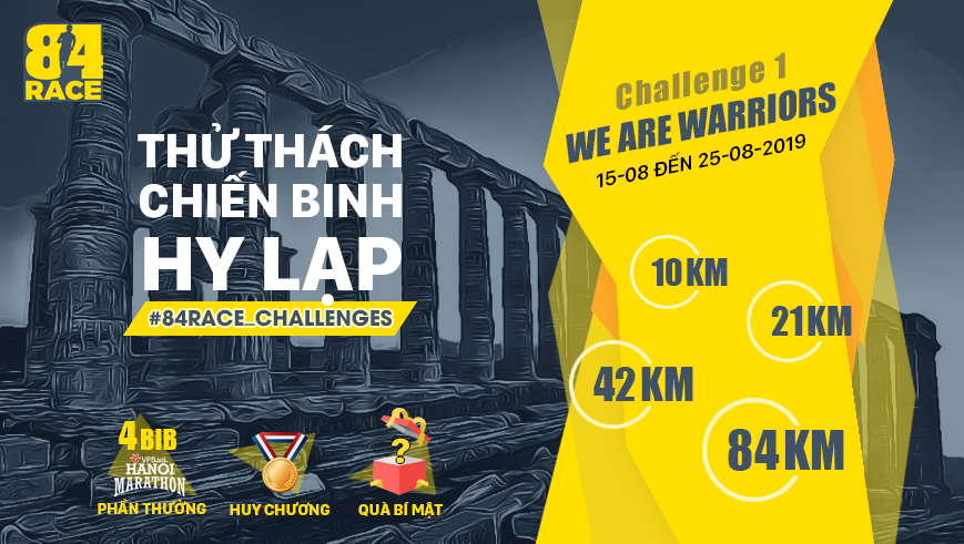 84RACE - WE ARE WARRIORS Running Challenge - Thử thách chạy bộ - Unlimited Chain
