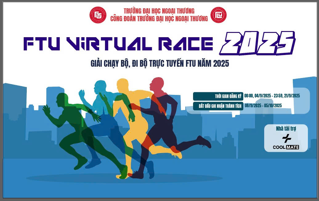 FTU Virtual Race 2025 - Giải chạy bộ, đi bộ trực tuyến FTU năm 2025