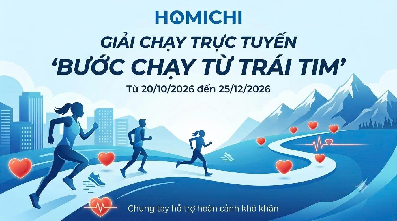GIẢI CHẠY TRỰC TUYẾN KHỐI HOMICHI BƯỚC CHẠY TỪ TRÁI TIM