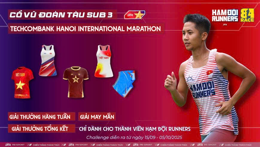 HẠM ĐỘI RUNNERS cổ vũ ĐOÀN TÀU SUB 3 tại GIẢI MARATHON QUỐC TẾ HÀ NỘI TECHCOMBANK