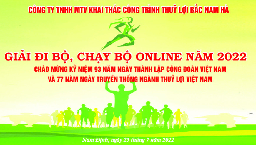 Giải chạy bộ, đi bộ online CB-NLĐ Công ty THHH MTV Khai thác Công trình Thuỷ lợi Bắc Nam Hà