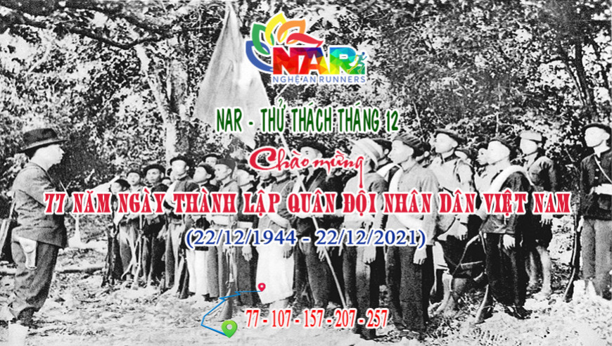 NAR - THỬ THÁCH THÁNG 12 - CHÀO MỪNG 77 NĂM NGÀY THÀNH LẬP QĐND VIỆT NAM