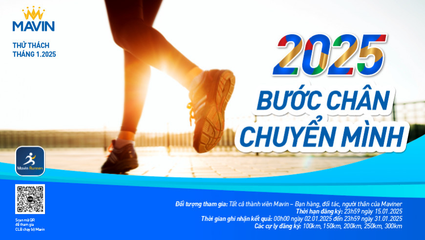 THỬ THÁCH MAVIN THÁNG 1 - BƯỚC CHÂN CHUYỂN MÌNH 2025