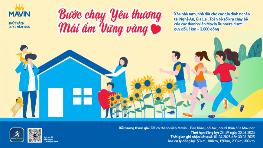 MAVIN RUNNER VỚI BƯỚC CHẠY YÊU THƯƠNG – MÁI ẤM VỮNG VÀNG