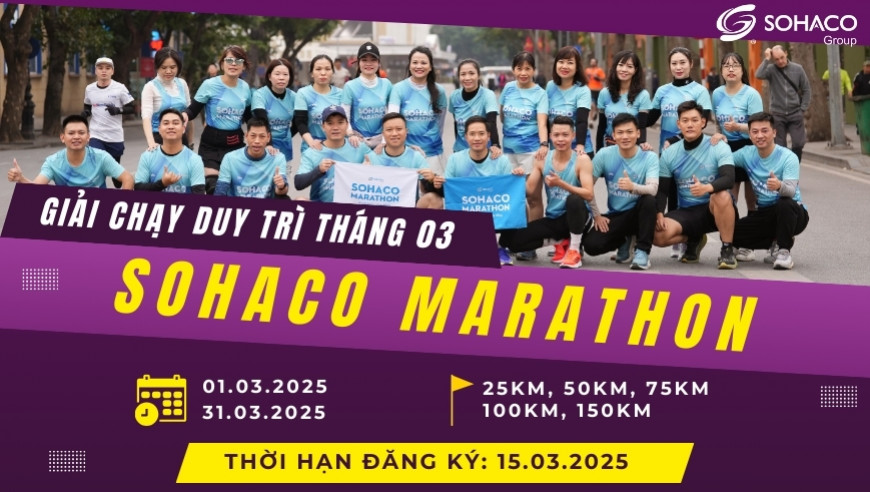 Sohaco Marathon 2025 - Giải chạy duy trì tháng 3