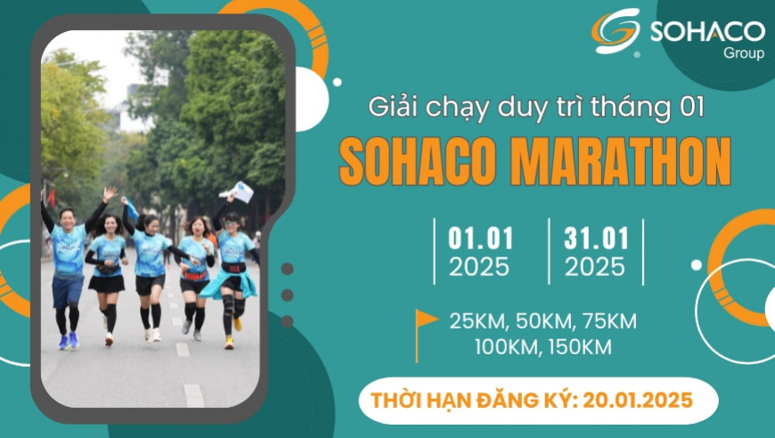 Sohaco Marathon 2025 - Giải chạy duy trì tháng 1