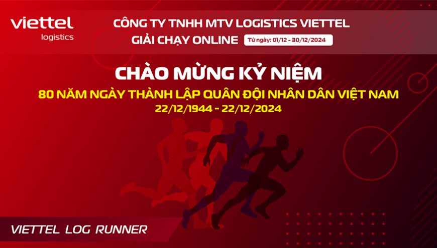 GIẢI CHẠY ONLINE CỦA CBCNV CÔNG TY TNHH MTV LOGISTICS VIETTEL NĂM 2024
