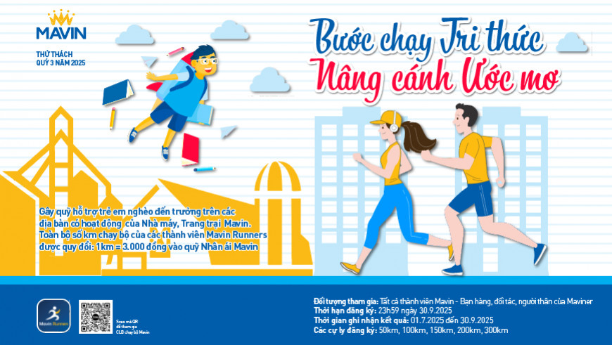 MAVIN RUNNER BƯỚC CHẠY TRI THỨC - NÂNG CÁNH ƯỚC MƠ