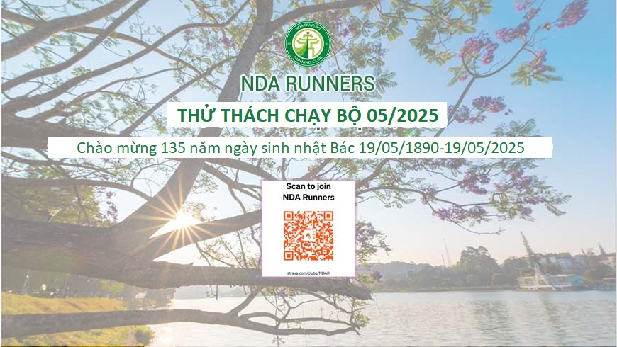 NDAR - Thử thách chạy bộ tháng 5 - 2025