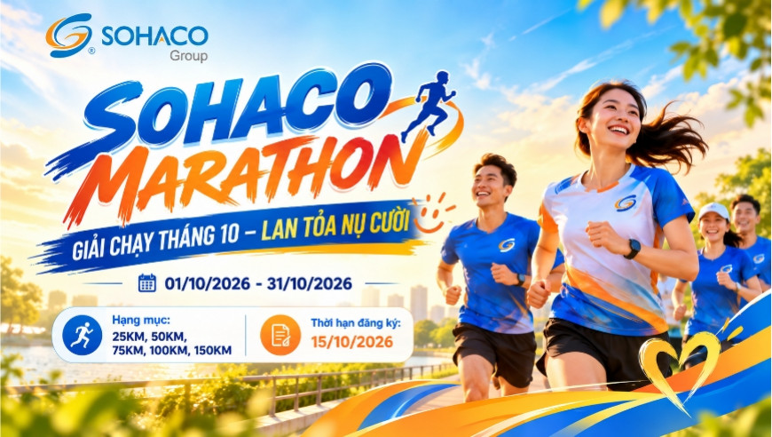 Sohaco Marathon 2026 -- THÁNG 10 - LAN TỎA NỤ CƯỜI