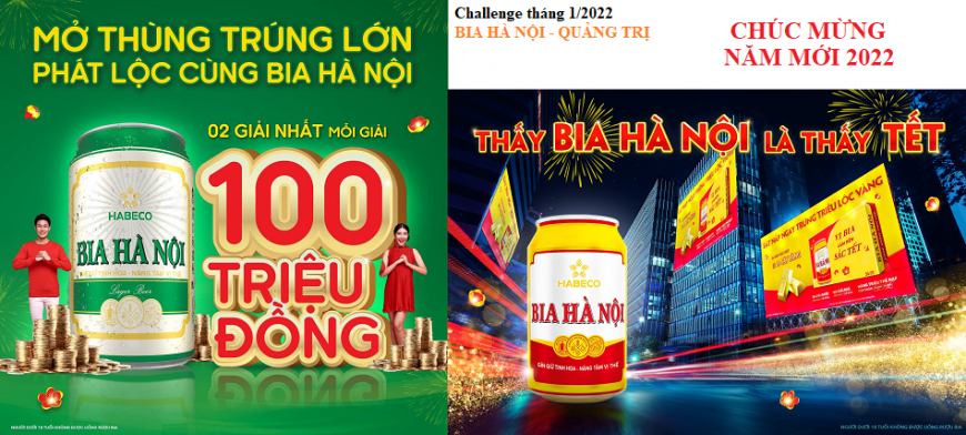 Thử thách tháng 1-2022 - BIA HÀ NỘI QUẢNG TRỊ CHÚC MỪNG NĂM MỚI 2022