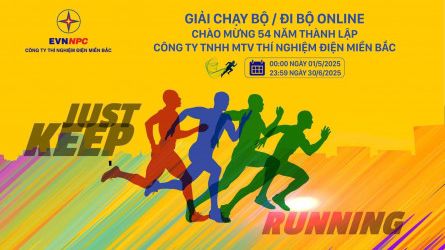 Giải đi bộ - chạy bộ online Chào mừng 54 năm thành lập Công ty TNHH MTV Thí nghiệm điện miền Bắc