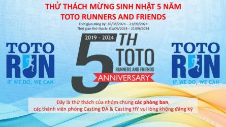 TOTO Runners And Friends – Happy 5th Birthday