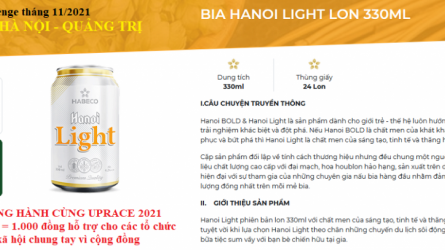 Thử thách tháng 11-2021 - BIA HÀ NỘI QUẢNG TRỊ ĐỒNG HÀNH CÙNG UPRACE 2021