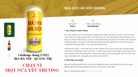 Thử thách tháng 2-2022 - BIA HÀ NỘI QUẢNG TRỊ - CHẠY VÌ MỘT NỬA YÊU THƯƠNG