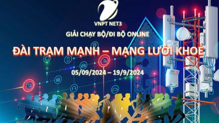 Giải chạy bộ, đi bộ online VNPT NET3 ĐÀI TRẠM MẠNH, MẠNG LƯỚI KHOẺ