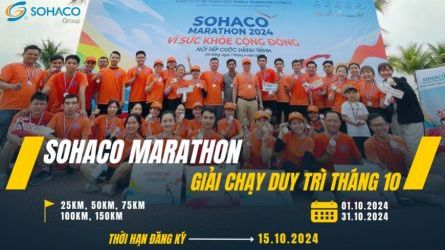 Sohaco Marathon 2024 - Giải chạy duy trì tháng 10