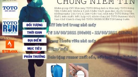 TOTO CHUNG NIỀM TIN - Thử thách chạy bộ hàng tuần