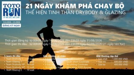 21 NGÀY KHÁM PHÁ CHẠY BỘ - THỂ HIỆN TINH THẦN DRYBODY GLAZING