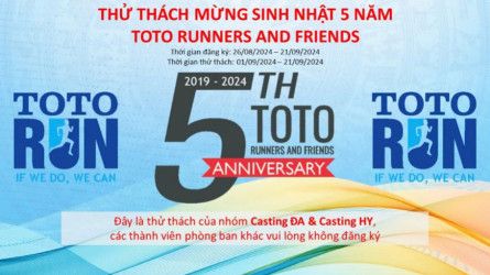 TOTO Runners And Friends - Happy 5th Birthday