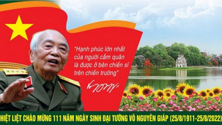 Tháng 8 Hướng tới kỷ niệm 111 năm ngày sinh Đại Tướng Võ Nguyên Giáp 25 tháng 8